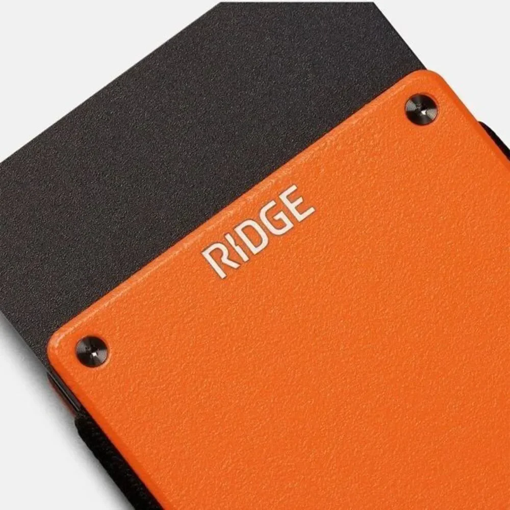 Ridge Lite Minimalist Wallet Basecamp Orange Aluminum RFID Slim EDC New Box
